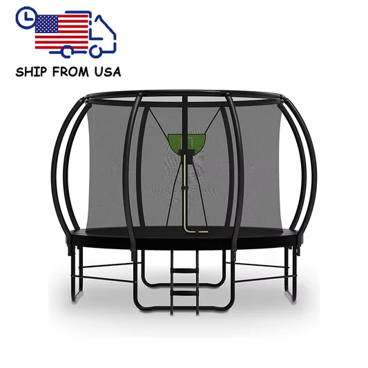 Outdoor PVC Sports Trampoline Big Size Lantern Style Anti-Rust Enclosure Net Ladder Safe for Kids Adults for Home Use