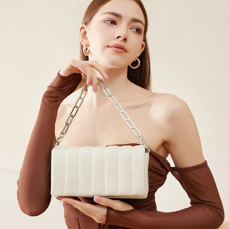 2025 Ladies Cowhide Handbag High Quality Genuine Leather Candy Polyester Vintage for Summer Winter Luxury Single Bag for Women