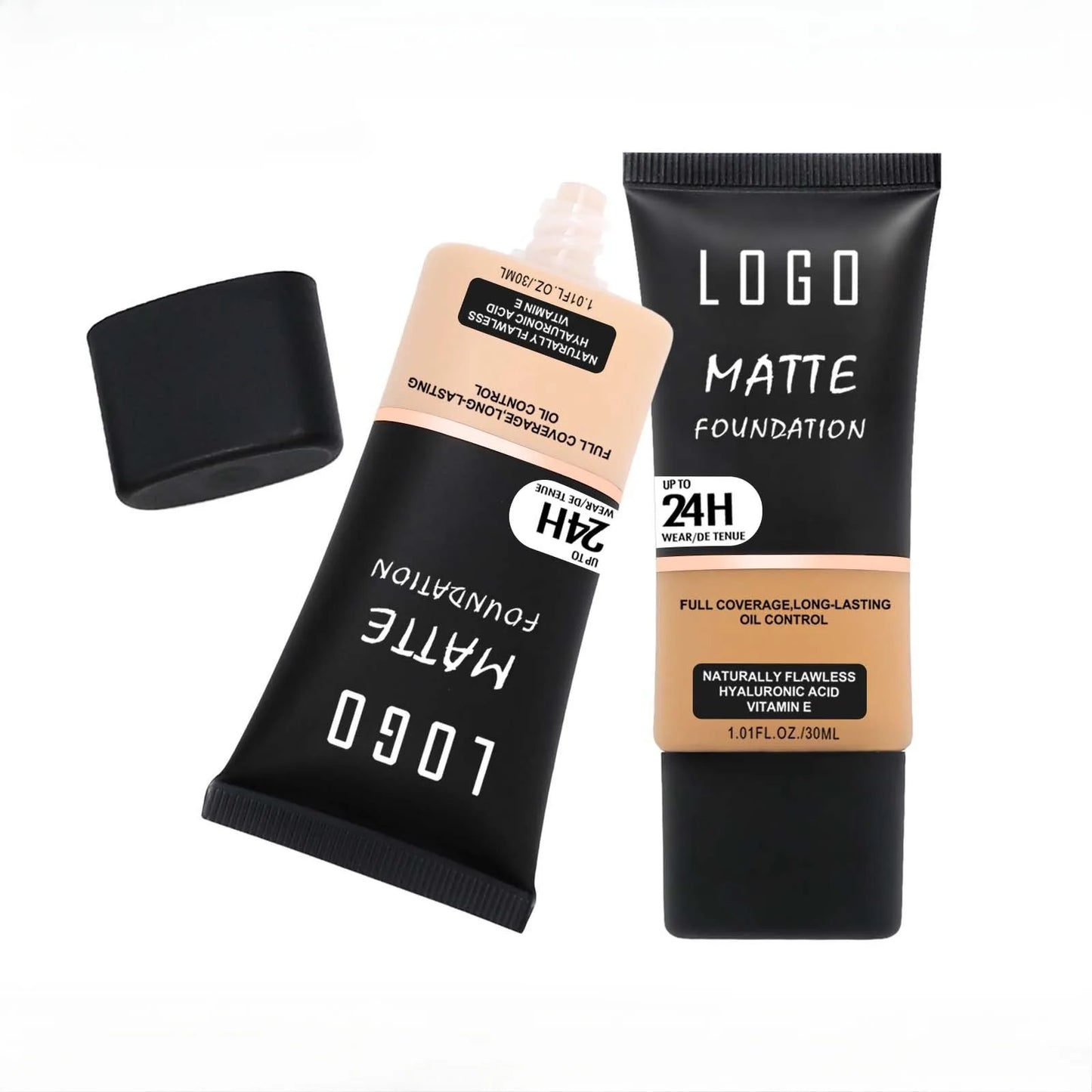 Squeeze Vegan Foundation Natural Face Makeup Full Coverage Waterproof Long Lasting Liquid Private Label Matte Liquid Foundation