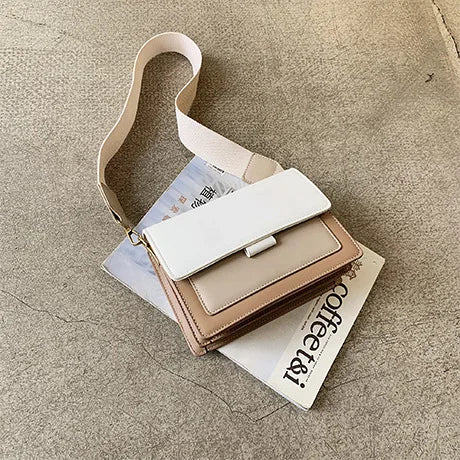 Women Bag 2025 New Fashion Texture Matching Color Hand Crossbody Bag With Ins Single Shoulder  Small Square Bag