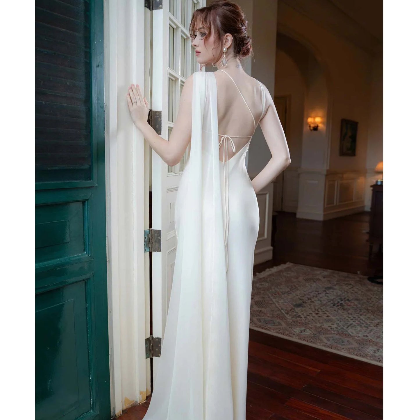 Sexy Satin Ribbon Party Dress Women Elegant Halter Backless Off Shoulder Sleeveless Female Dresses 2026 Summer Robe Gown