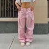 Loose Sweatpants 2025 Autumn Women Pink Sport Pants High Waist Loose Trouser Female Fashion Streetwear Straight Pants