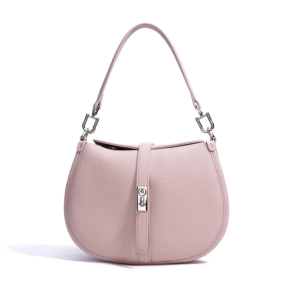 2025 Genuine Leather Handbags Women's ,Girls Cowhide Half Moon Crossbody Shoulder Bag  Crescent Bag