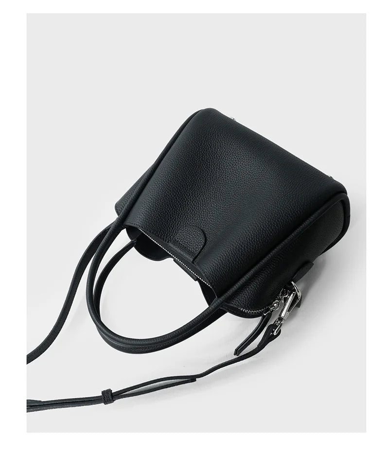 Women's Bag Full Grain Cowhide Handbag Luxury Genuine Leather Messenger Crossbody Shoulder Bag for Ladies