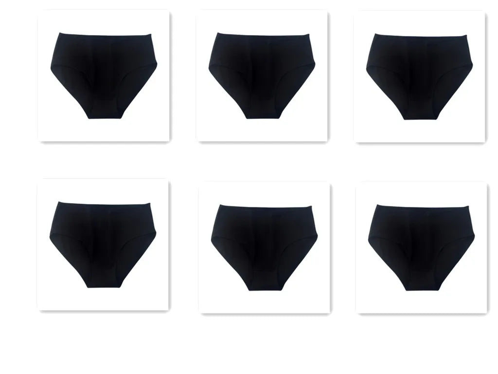 6Pcs/Set Cotton Panties Women High Waist Briefs Breathable Seamless Underwear Solid Color Soft Panty M-2XL Underpants Intimates