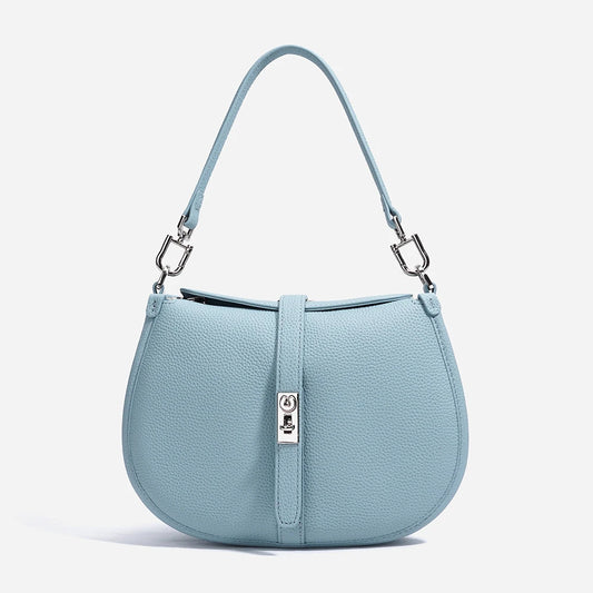 2025 Genuine Leather Handbags Women's ,Girls Cowhide Half Moon Crossbody Shoulder Bag  Crescent Bag