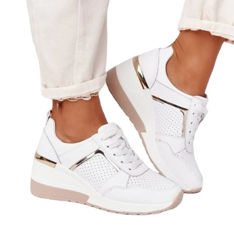 Hot Sale Girls Women's Walking Style Shoes Soft Sneakers Ladies Casual White Shoes