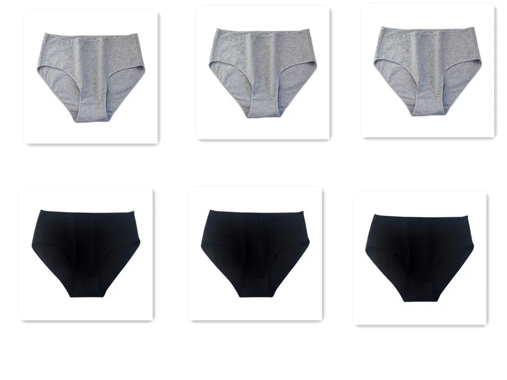 6Pcs/Set Cotton Panties Women High Waist Briefs Breathable Seamless Underwear Solid Color Soft Panty M-2XL Underpants Intimates