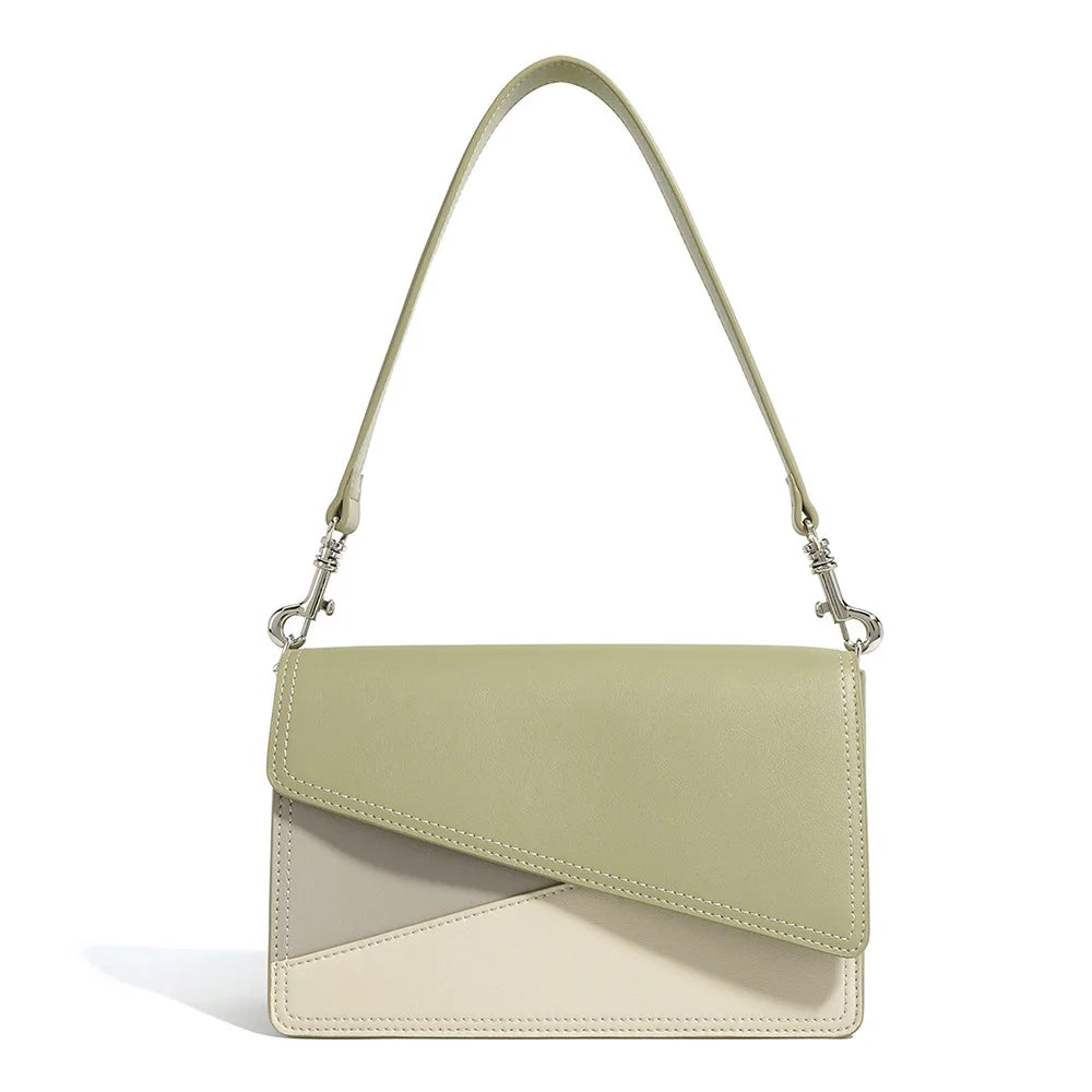 Hot Collection , Ladies , Women, Cowhide Genuine Leather Satchel Color Matching  Bag  at Best Price