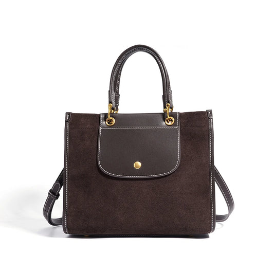 2026 Autumn New Women Suede Genuine Leather Shoulder Tote Underarm Shoulder Bag Leather Handbag for Ladies Hand Bag