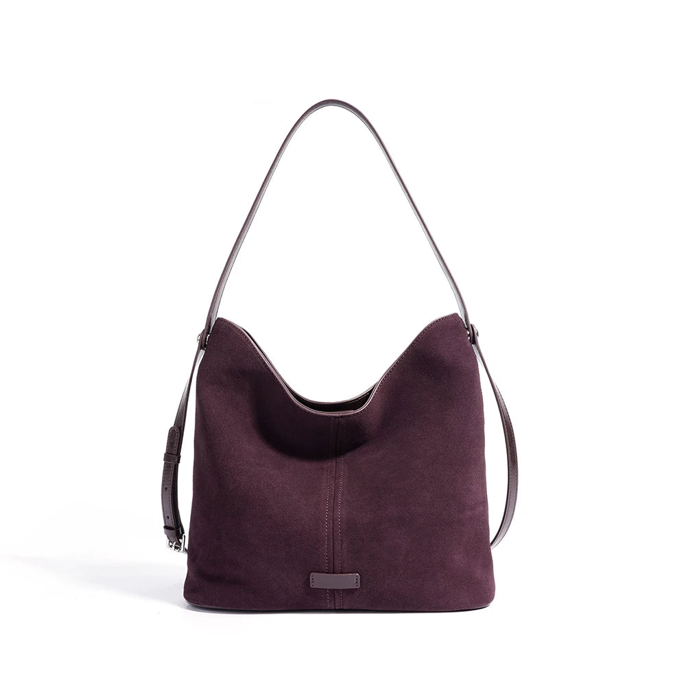 Luxury Style Ladies Frosted Genuine Leather Shoulder Bag Tote Bag Women Cow Leather Handbag