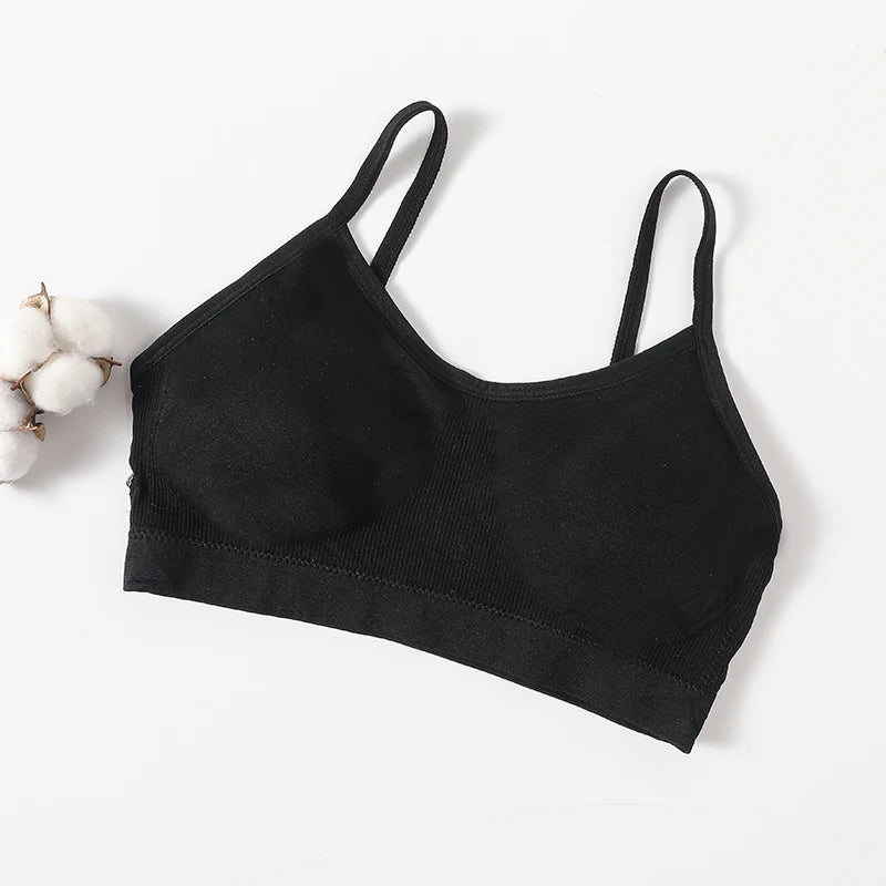 Women Push Up Tube Tops Seamless Sport Bras No-pads Soft Crop Top Female Non-wired Underwear Solid Color Intimates Sexy Lingerie
