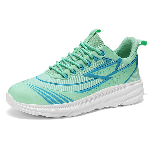 Soft Lightweight Comfortable Running Shoes with Mesh Upper Shock Absorption Aqua Blue Design Versatile for Training Casual Wear