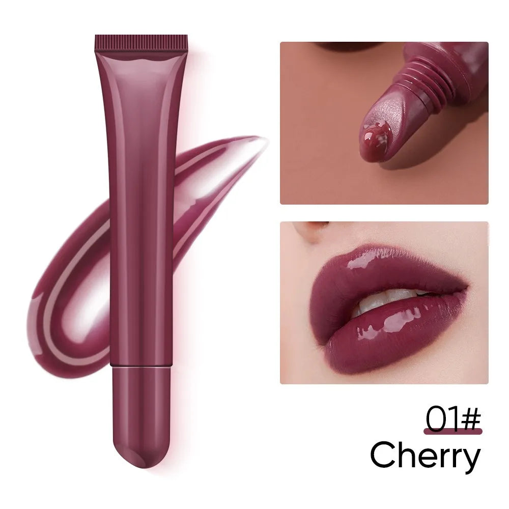 Hydrating Moisturizing Lip Balm With Vitamin E Vegan Glossy Peptide Lip Oil