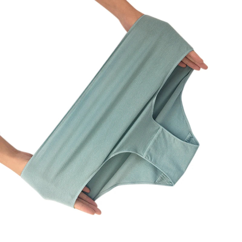 6Pcs/Set Cotton Panties Women High Waist Briefs Breathable Seamless Underwear Solid Color Soft Panty M-2XL Underpants Intimates