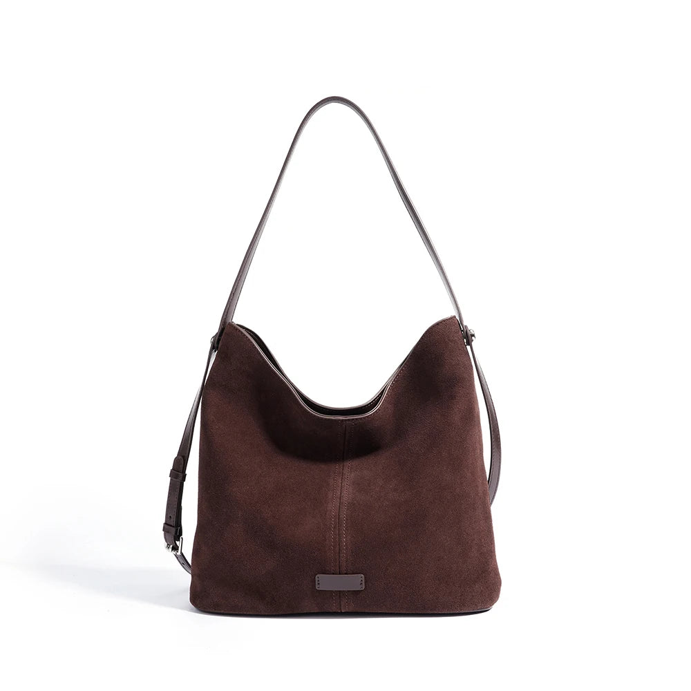 Luxury Style Ladies Frosted Genuine Leather Shoulder Bag Tote Bag Women Cow Leather Handbag