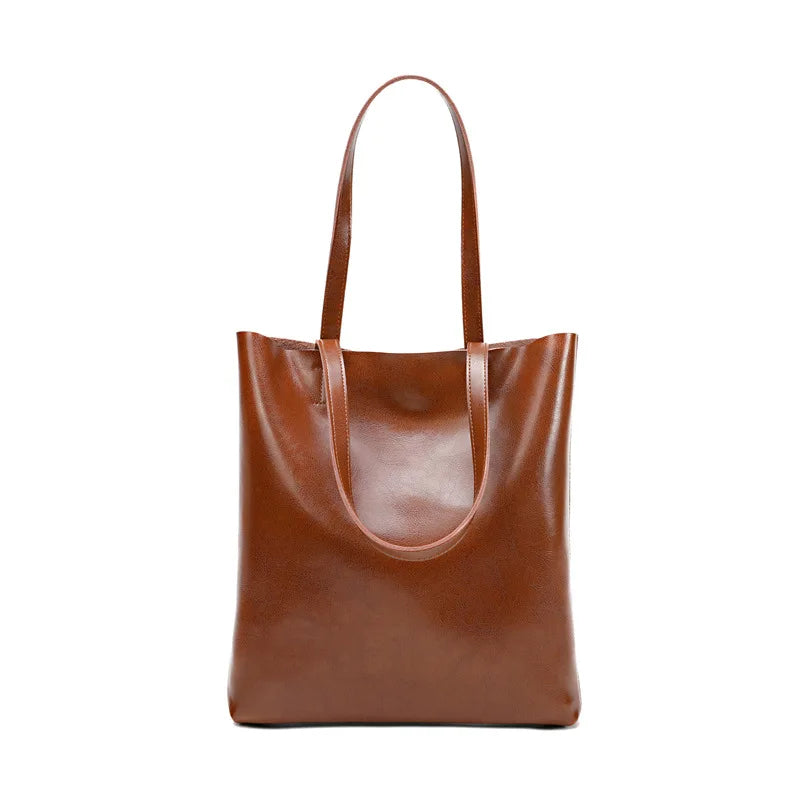 Style Luxury Real Leather Shopping Hand Bags Tote Bag Ladies Fashion Bag Cow Leather Private