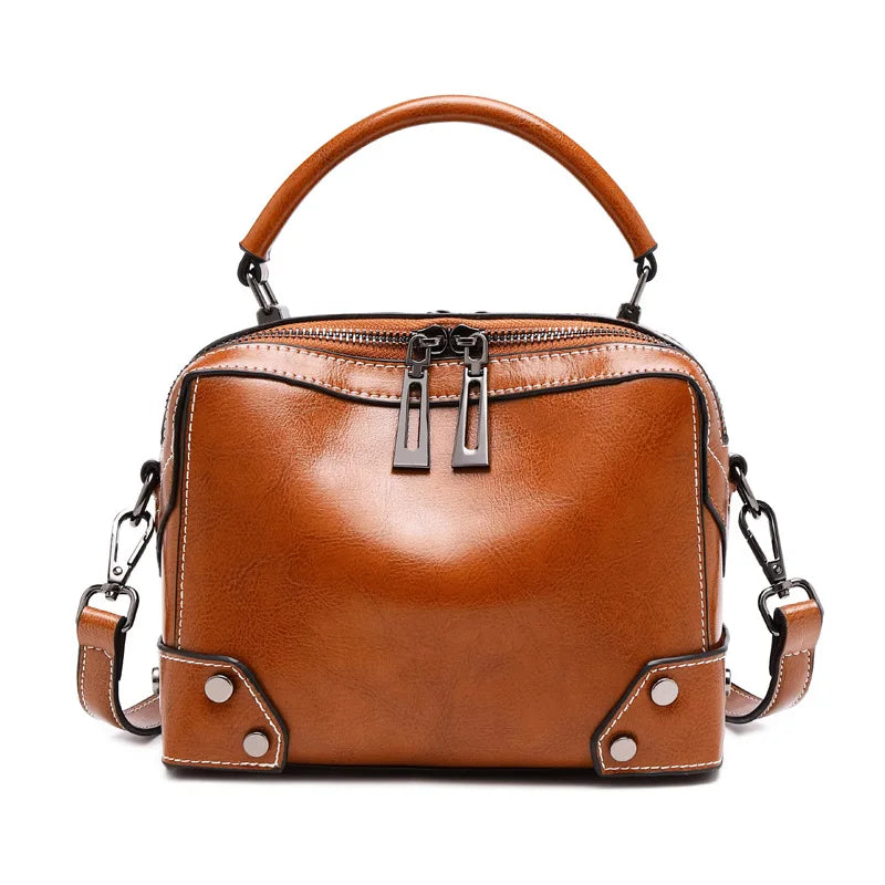 2025 Women's Luxury Genuine Leather Handbag Vintage Fashion Design Hot Selling for Summer and Winter Seasons Wholesale