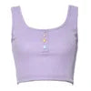 2025 Women Crop Tops Wholesale Purple High Quality Casual Wearing Crop Top Woman