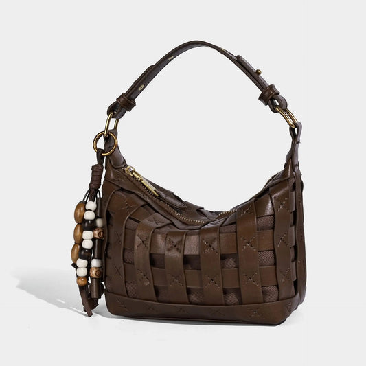 Autumn Winter High-End Women's Single-Shoulder Handbag Matte Leather Large Capacity Fashionable Crossbody Design