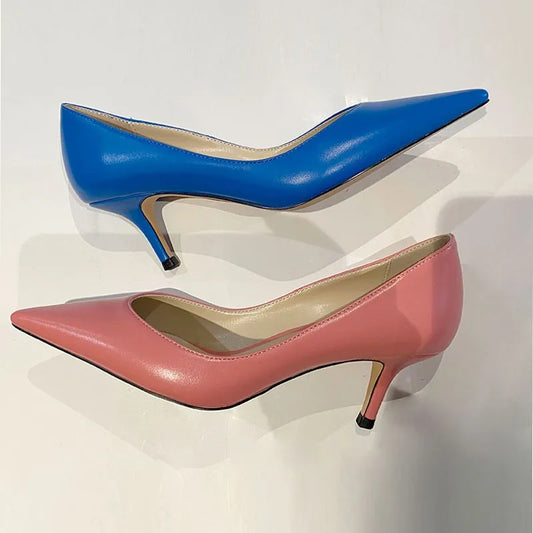 Sexy Pointed Toe Jelly Patent Leather High Heels Pump Stilettos Sharp High Heels Dress Shoes for Women 6CM Pointy Toe Office Dress Shoes Slip on Business