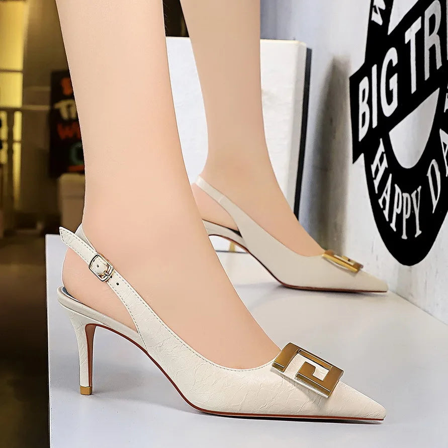 Chaussure En Talon Rainbow Colorful Custom Slingback Diamond Fashion Kitten Shoes Women Heels for Ladies