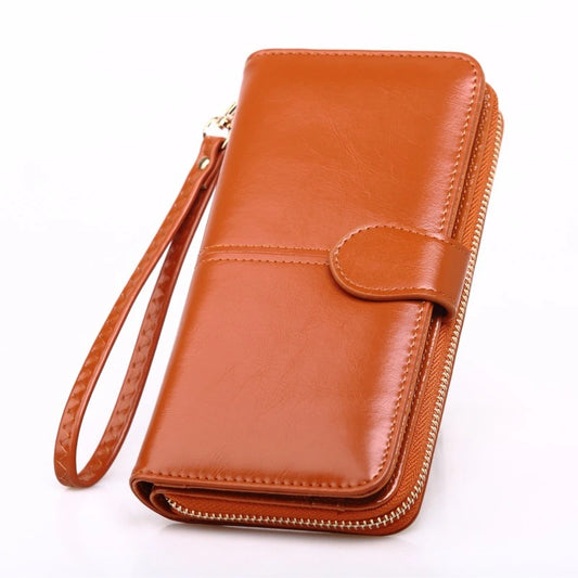 Capacity Multifunctional Pu Leather Women Zipper Long Clutch Wallet