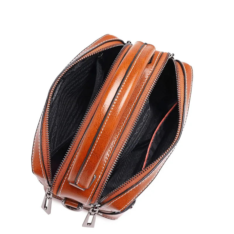 2025 Women's Luxury Genuine Leather Handbag Vintage Fashion Design Hot Selling for Summer and Winter Seasons Wholesale