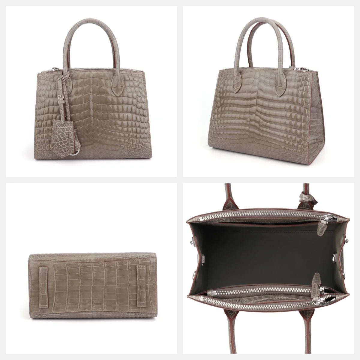 2025 Designer Classic Genuine Alligator Crocodile Leather Woman Handbags Crossbody Tote Hand Bags for Women