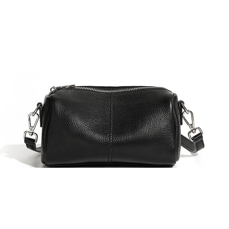 Latest Fashion Women Genuine Leather Cross Body Hand Bags for Ladies Cowhide Shoulder Bags Small Camera Purse Without Logo