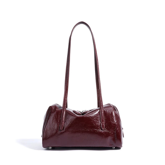Genuine Leather Women's Handbags Crossbody Shoulder Bags Vintage Waxed Top Grain Cowhide Leather Ladies Bags
