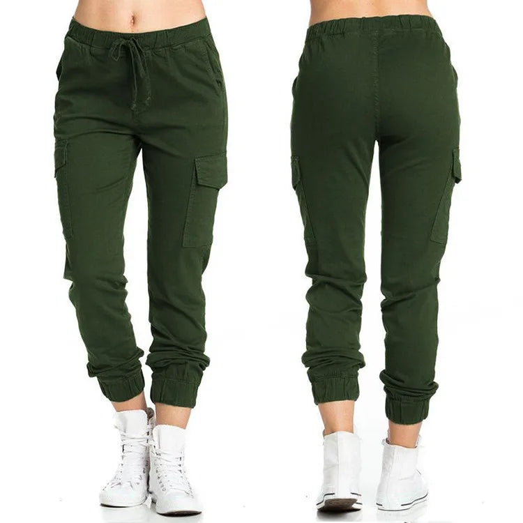 Pants for Girls Fashion Plain Oversize Cargo Pants Women Casual High Elastic Tracksuit Running Joggers Women