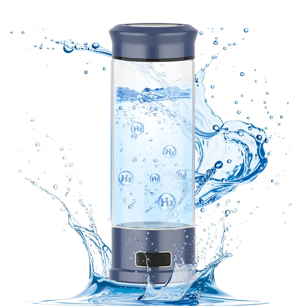 Hydrogen Water Bottle and Kettle Pitcher 1600PPB Glass Hydrogen Water Bottle New 2025 Usb 400ML Hydrogen Water Generators