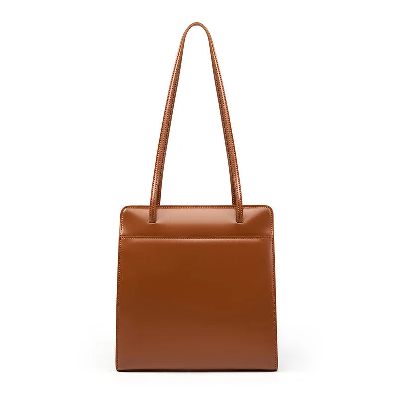 2025 New Arrival  High Quality Genuine Cowhide Leather Ladies Square Handbag Tote Purse Bag Famous Vintage Summer