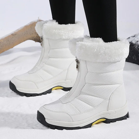 Women's Plush Fleece Lined Winter Boots: Mid-Calf & High Top Snow Boots with Thick Insulation, Wide Width Options