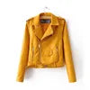 Fall Jacket Woman Pu Coat Asymmetrical Short Motorcycle Leather Jacket Women