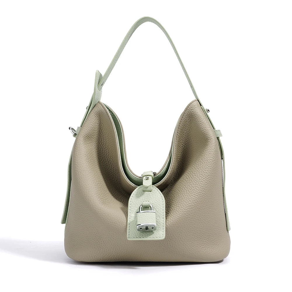 2025 NEW Design Top Grain Genuine Leather Underarm Bag Women's New Simple Single Shoulder Crossbody Women's Handbags