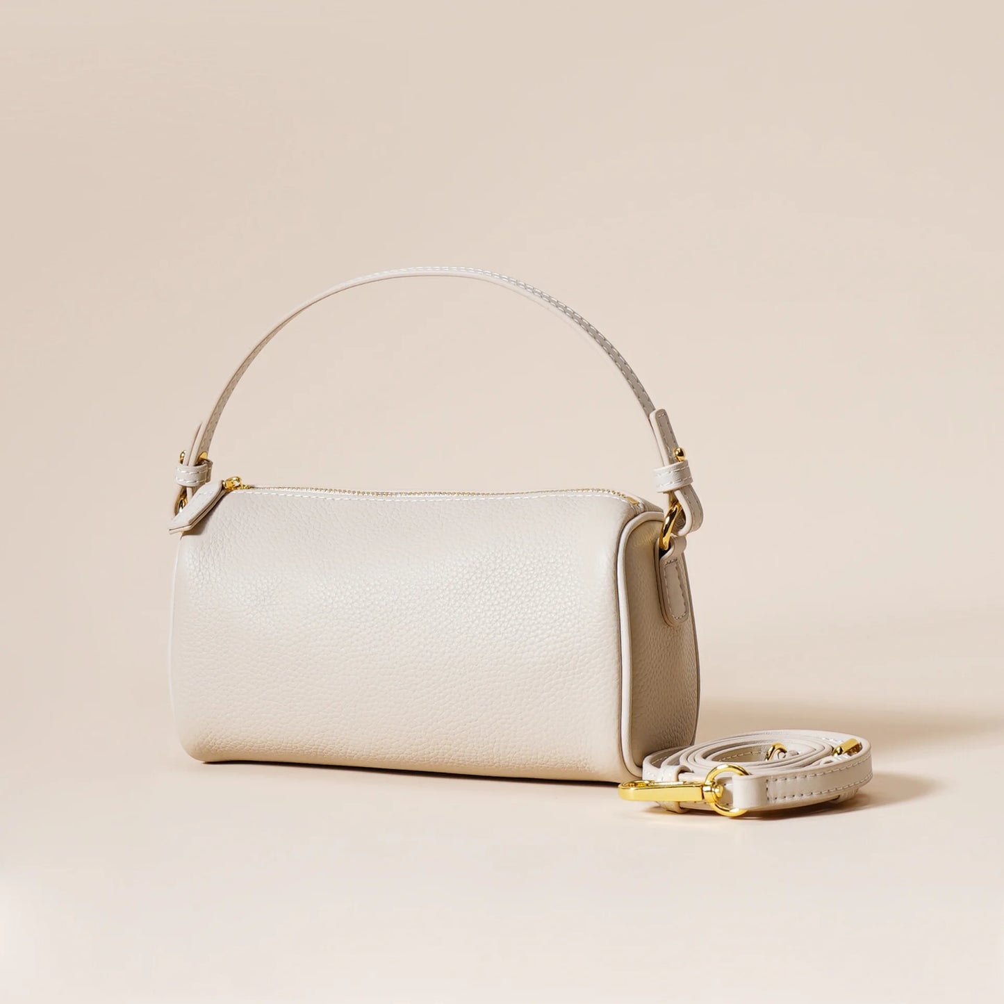Women's Top-Grain Cowhide Genuine Leather Hand-held Crossbody Bag Elegant Underarm Style Chains Decoration New Trendy Versatile