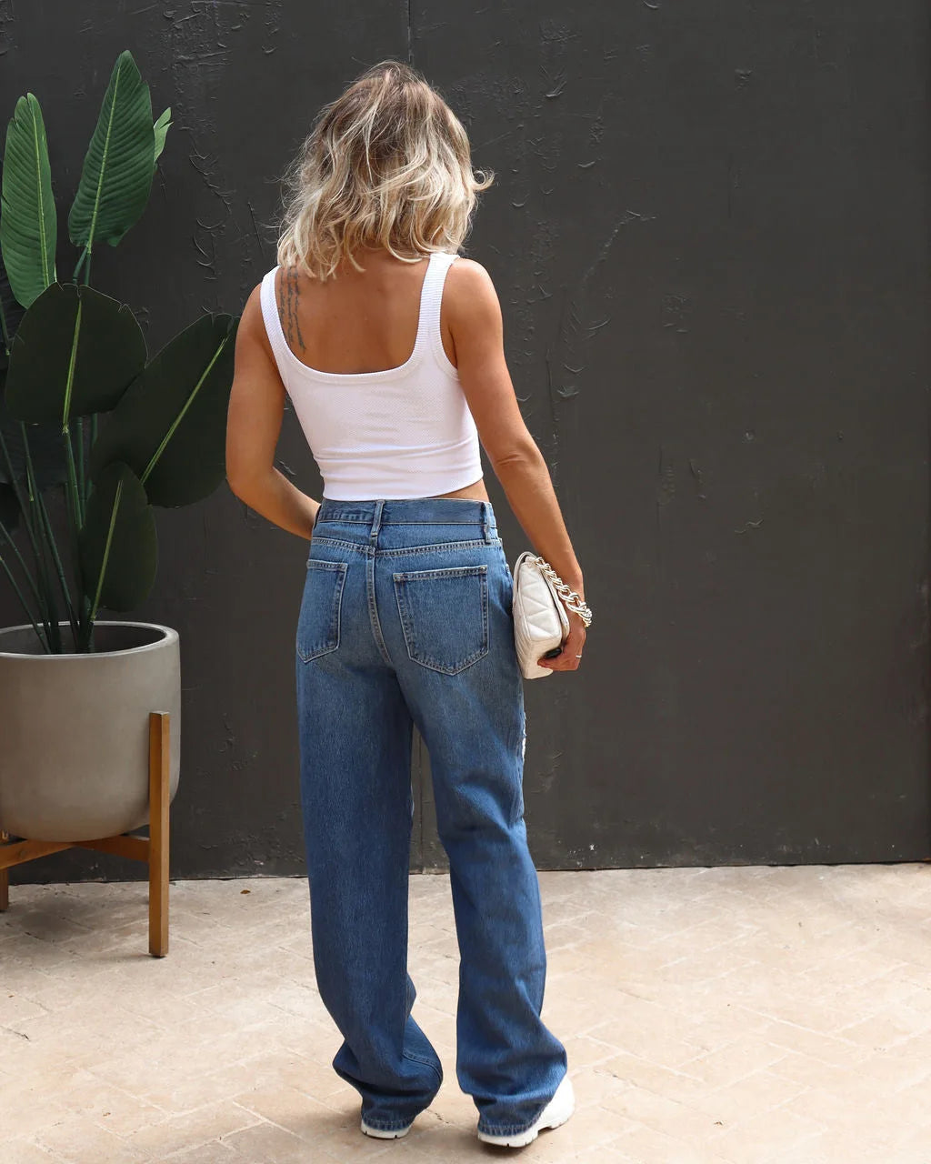 Women Jeans 2025  Ripped Straight Blue Jeans Femme Plus Size Washed Long Denim Jeans Women