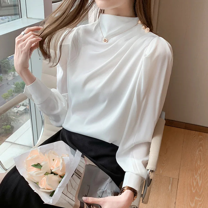 Women Blouses 2025 High Quality Satin Preferential Popular Plus Size Blouses Elegant Women High Quality Women Tops and Blouses