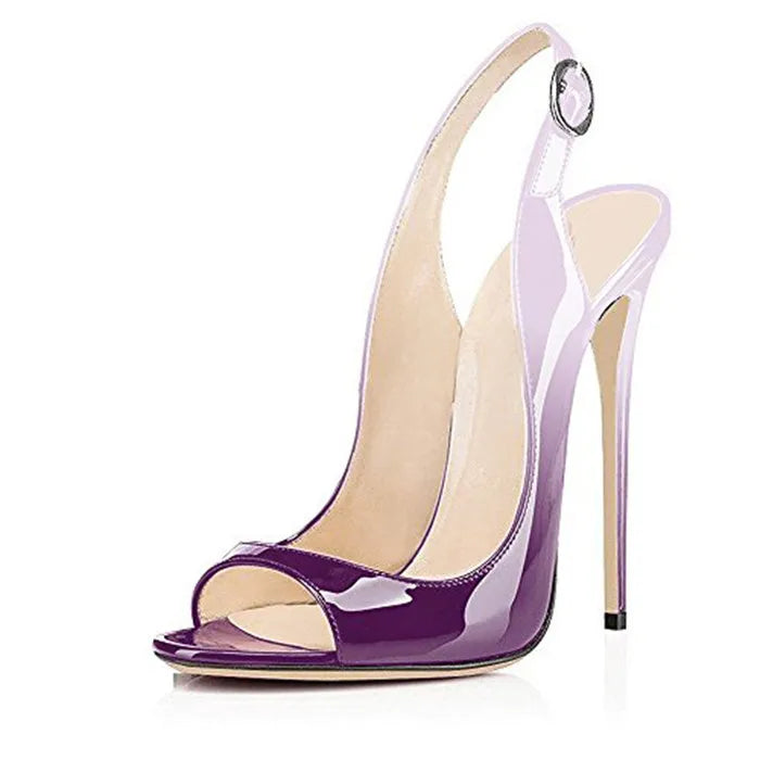 Sandales a Talons Hauts Ladies Hot Selling Business Dress Shoes Peep Toe Stiletto Slingback Pumps High Heeled Sandals for Women