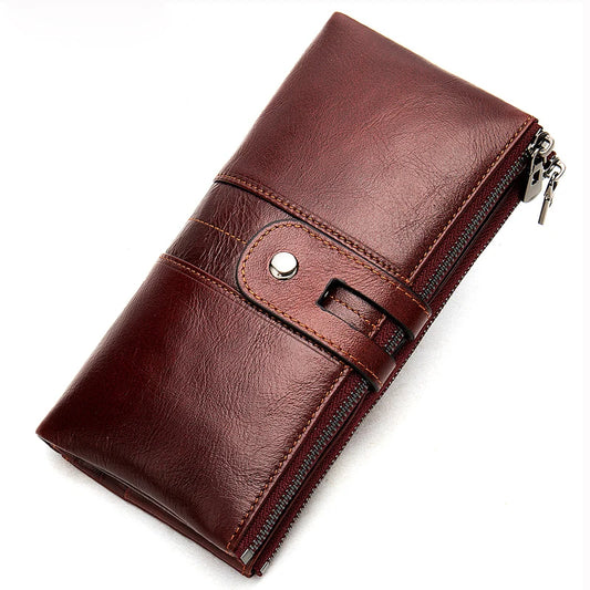 100% Genuine Leather Women Wallet Female Clutch Long Wallet Ladies Coin Purses Money Bag Purses