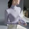 Women's High Neck Long Sleeve Sweet Elegant Thick Basic Tops