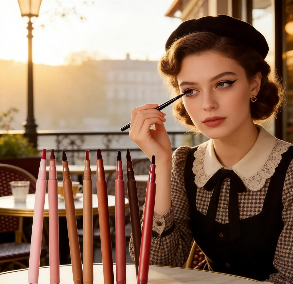 Waterproof Long Lasting Lip Contour Tint Lipliner Pen Factory Private Label 8 Color Fluffy Lip Liner Pencil