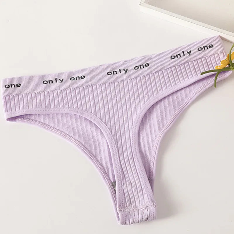 1PC Seamless G-String Panties Women's Underwear Female Underpants T-back Letter Belt Comfort Sexy Lingerie Shapewear Thongs