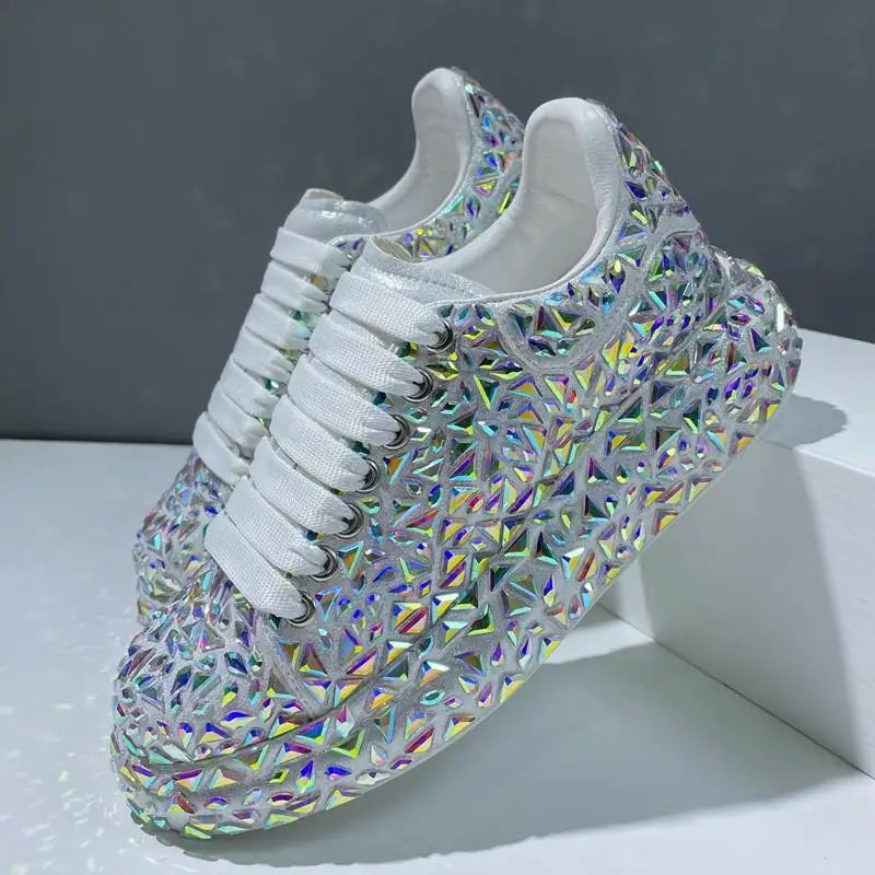 Diamond Chaussures De Sport  Walking Casual Zapatillas  Shoes Mujer Women's Pink Fashion Sneakers