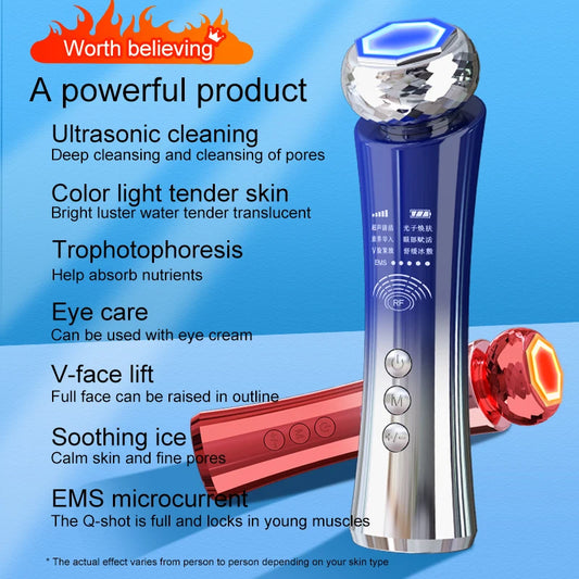 Hottest Sale Rf Beauty Instrument EMS Face Lifting Instrument Face Import and Export Tender Skin Instrument Cold and Hot