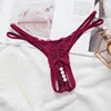 Women Embroidery Sexy Underwear Women's Transparent Temptation Pearl Massage T-Back Ultra-Thin See-through Thong
