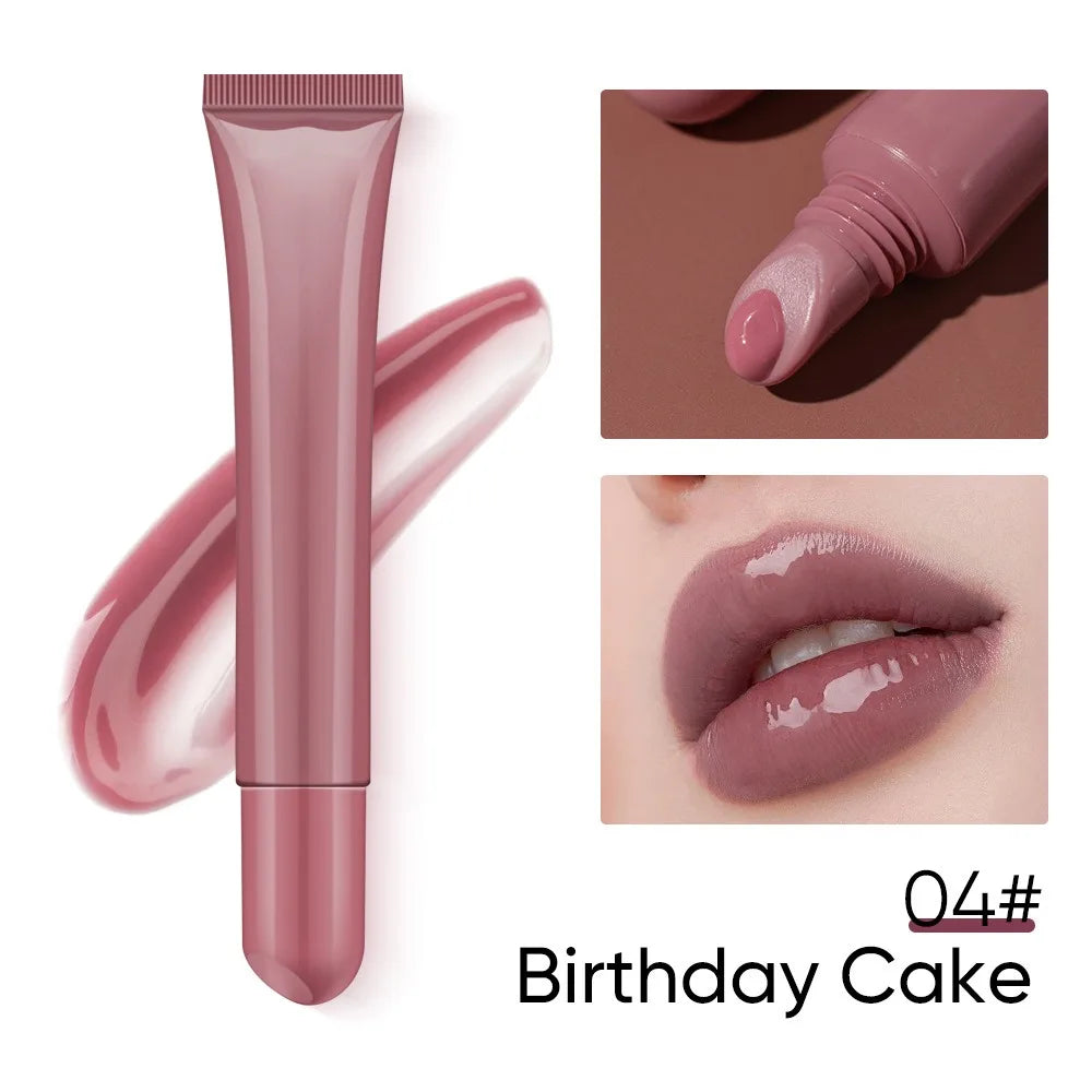 Hydrating Moisturizing Lip Balm With Vitamin E Vegan Glossy Peptide Lip Oil
