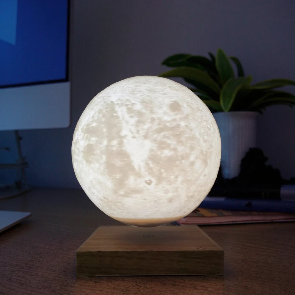 Table Lamp Magnetic Levitating Moon Light 3D Printing Floating Moon Lamp For Home Decoration